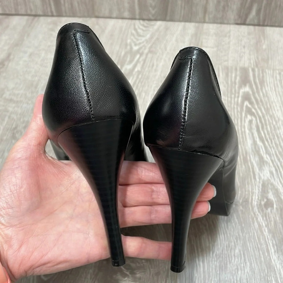 Alfani Maddy Leather Platform Pumps Heels Black 9.5M - Picture 12 of 15